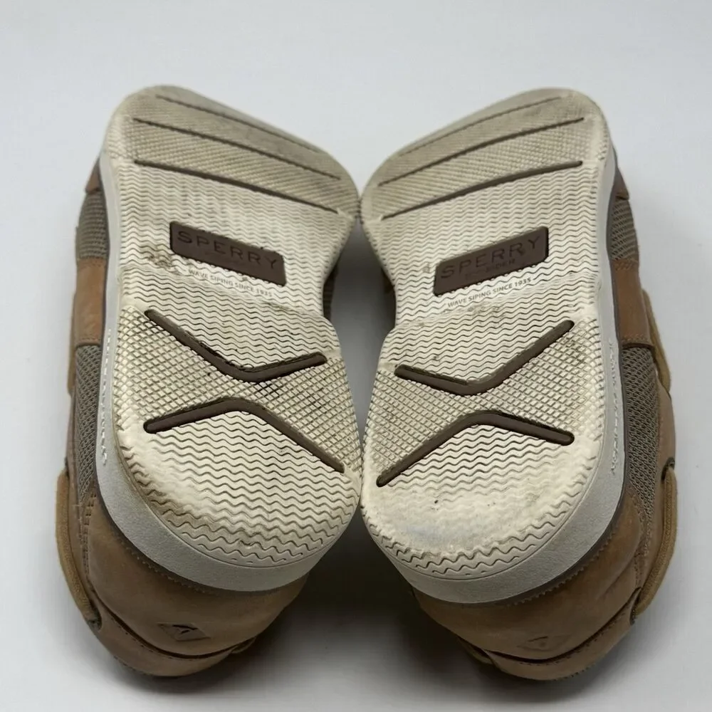 Sperry Top Sider Surveyor 2 Boat Shoes Mens 13 Brown Leather 2 Eye NO INSOLES